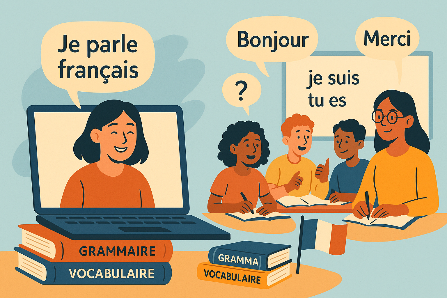 Learn French Illustration